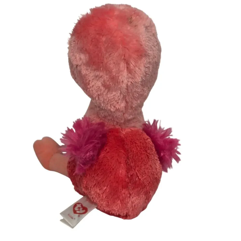 Ty Beanie Boos GILDA Flamingo Beanbag Plush  Stuffed Toy Big Glitter‎ Eyes